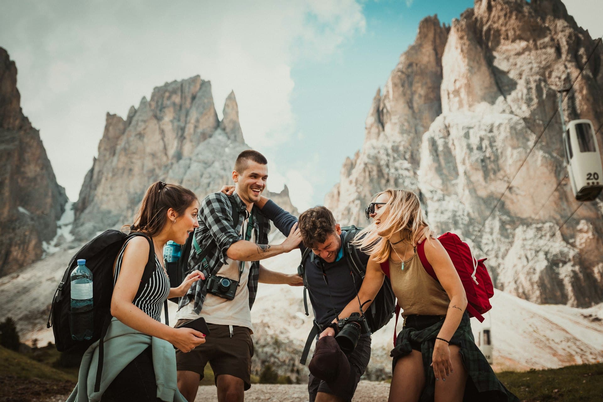 Família e amigos aproveitando a viagem dos sonhos